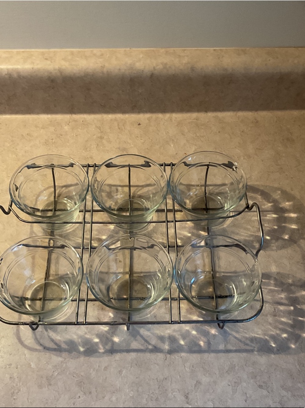 Glass Ramekin Set with Wire Rack - Clear Glass